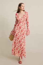 Red Floral Shellona Dress by Sister New York