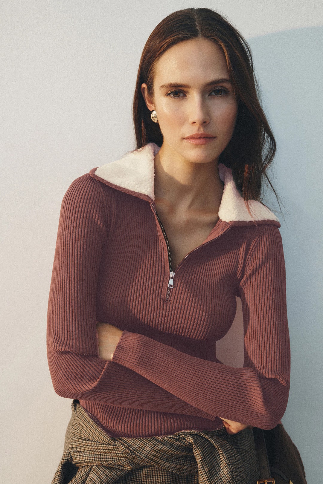 Sherpa Collared Knit by SIMKHAI 0