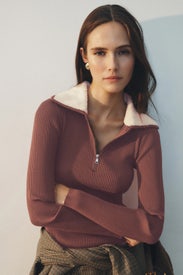 Sherpa Collared Knit by SIMKHAI