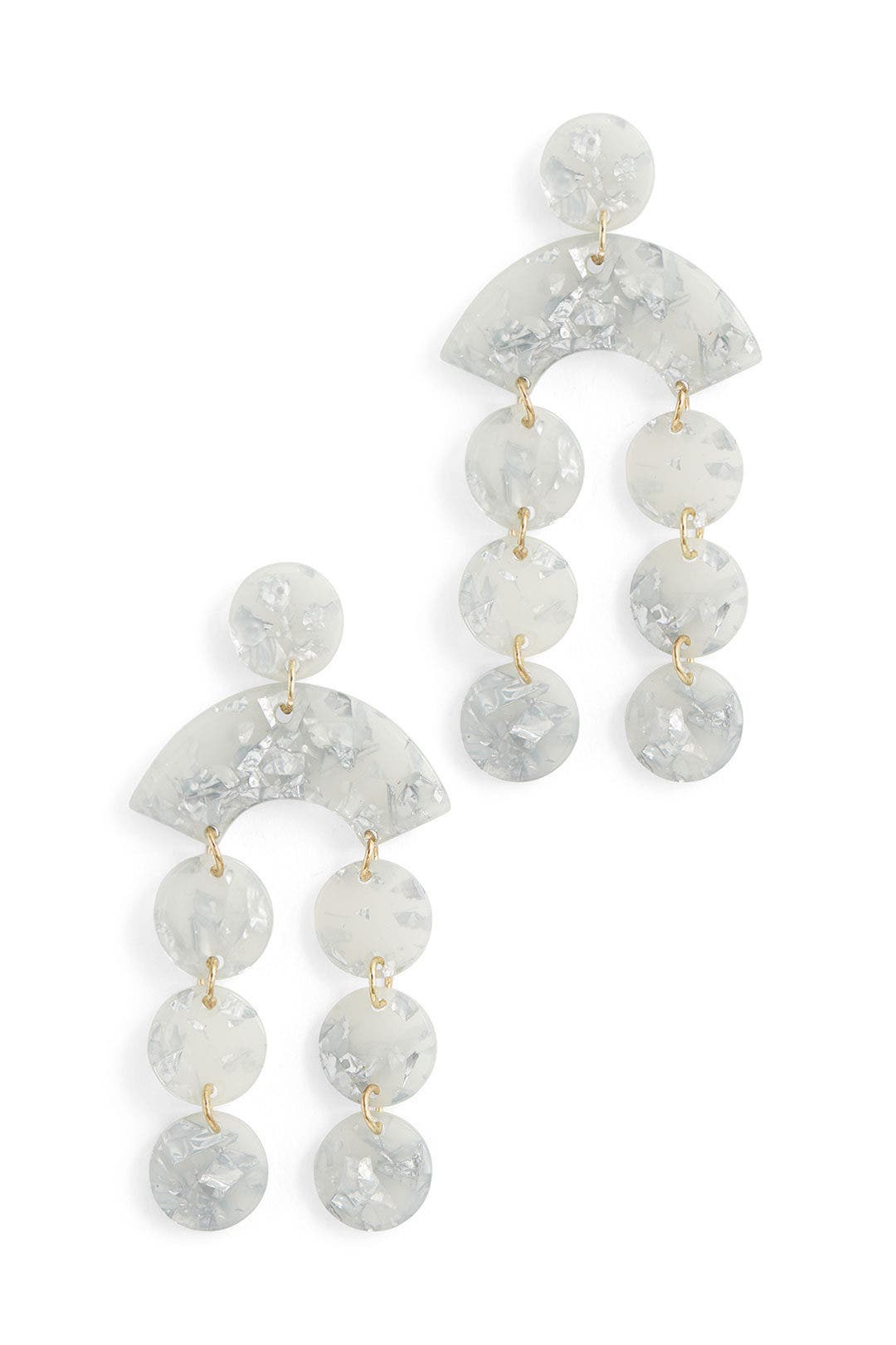 Silver Art Earrings by Area Stars