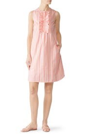 Striped Sleeveless Ruffle Dress by Draper James