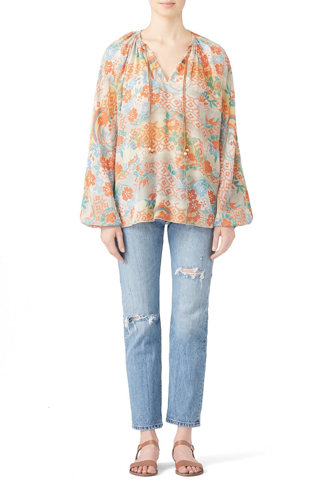Orange And Blue Chance Top by Elizabeth and James 0