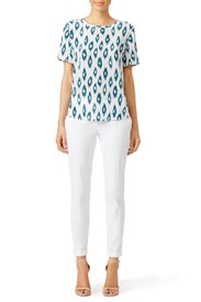 Neko Ikat Print Riley Top by Equipment