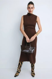 Abel Sleeveless Asymmetric-Neck Dress by Modern Citizen