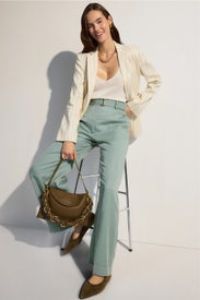 Belted Wide Leg Trouser by Matthew Bruch