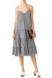 Gingham Sweetheart Midi Dress by Nicholas