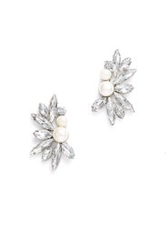 Half Flower Stud Earrings by Slate & Willow Accessories