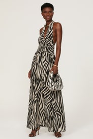 Zebra Smocked Maxi by Toccin