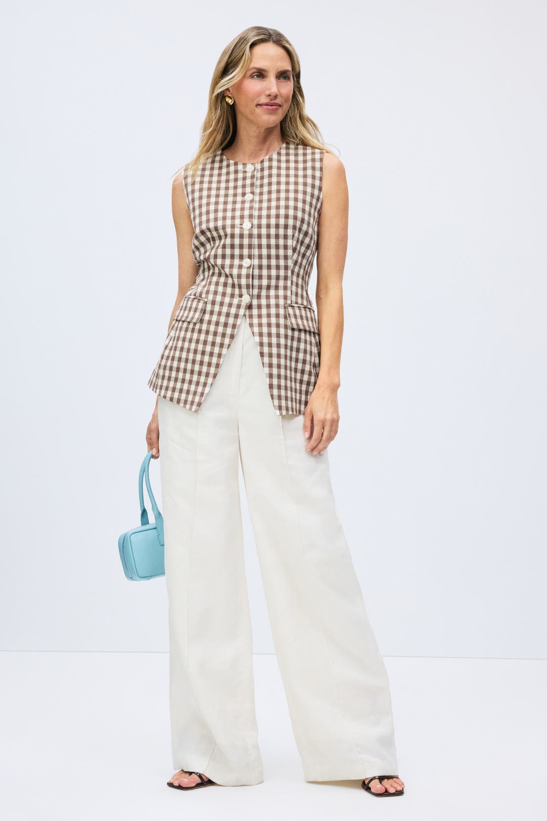 Checkered Lois Vest by Veronica Beard | Rent the Runway