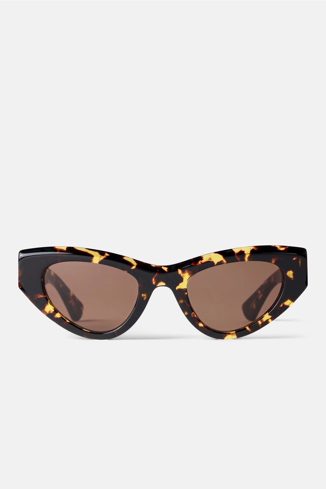Tortoise Cat Eye Sunglasses by Bottega Veneta