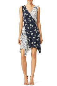 Navy Porcelain Patchwork Dress by Derek Lam 10 Crosby