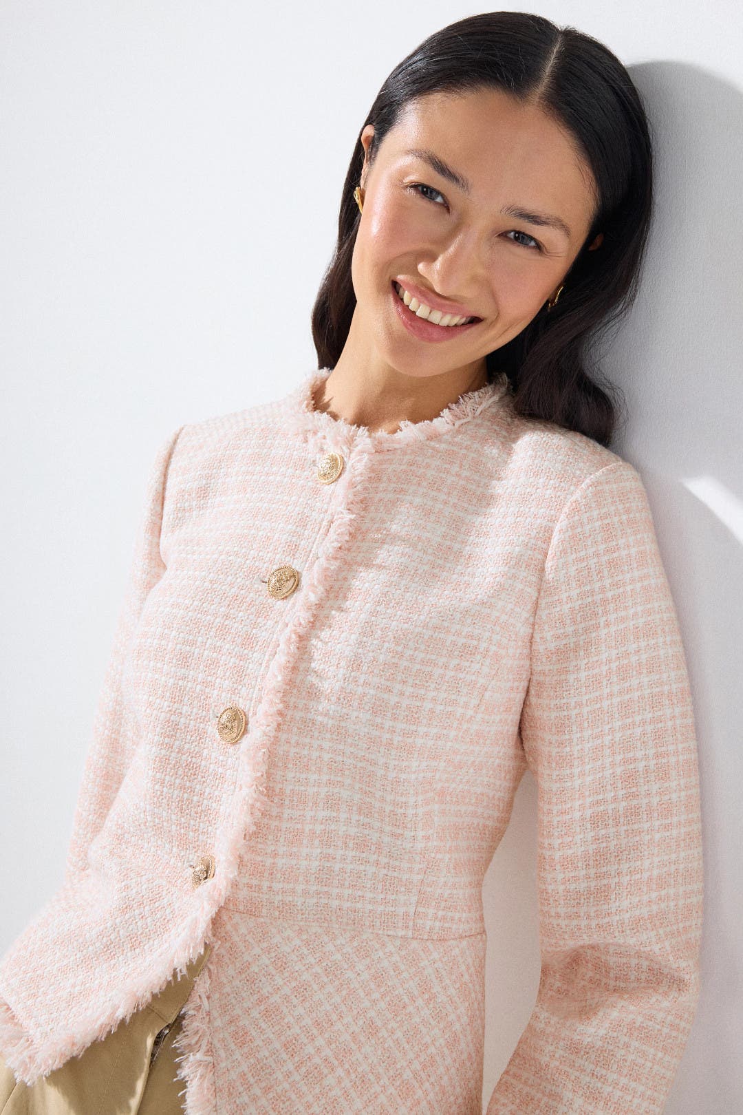 ジャケット・アウター CULLNI Tweed Collarless Jacket Amherst Tweed Collarless Jacket | Talbots