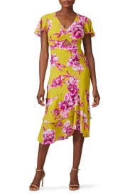 Lemon Floral Midi Dress by Great Jones