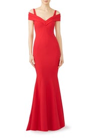 Red Tally Gown by Chiara Boni La Petite Robe