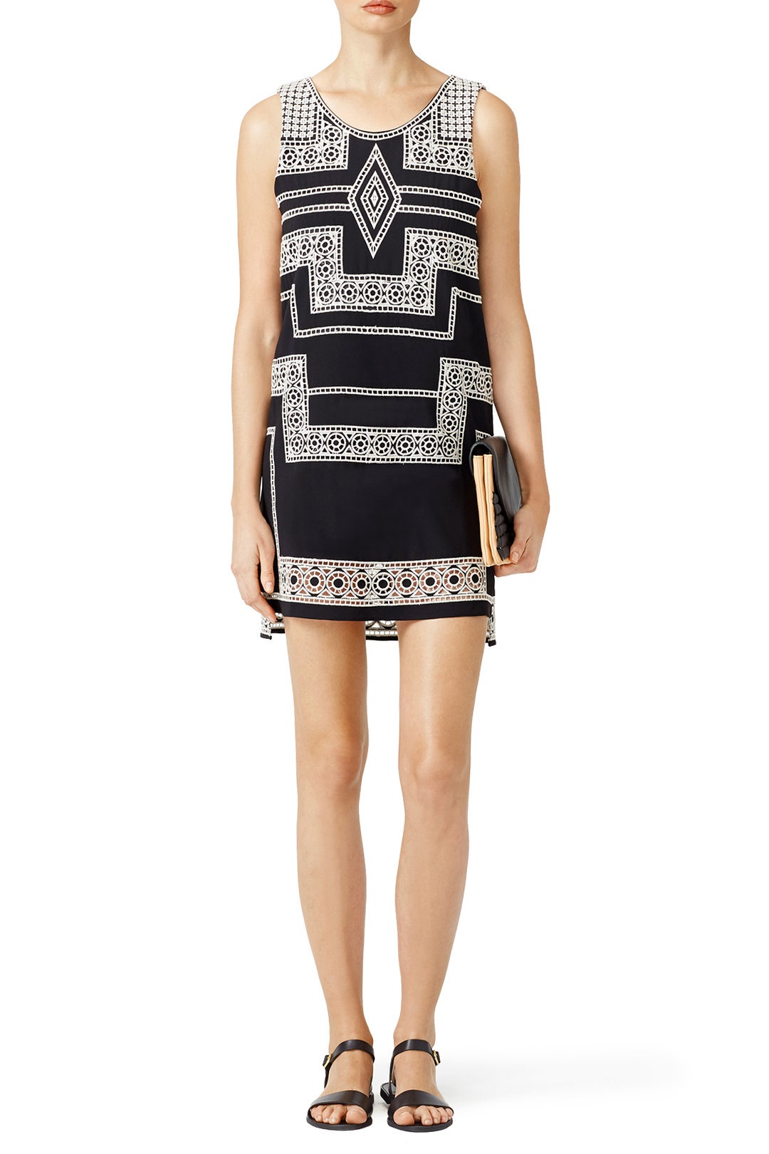 Black Embroidered Ashton Dress by Parker 0