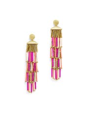 Beaded Fringe Drama Earrings by Rebecca Minkoff Accessories