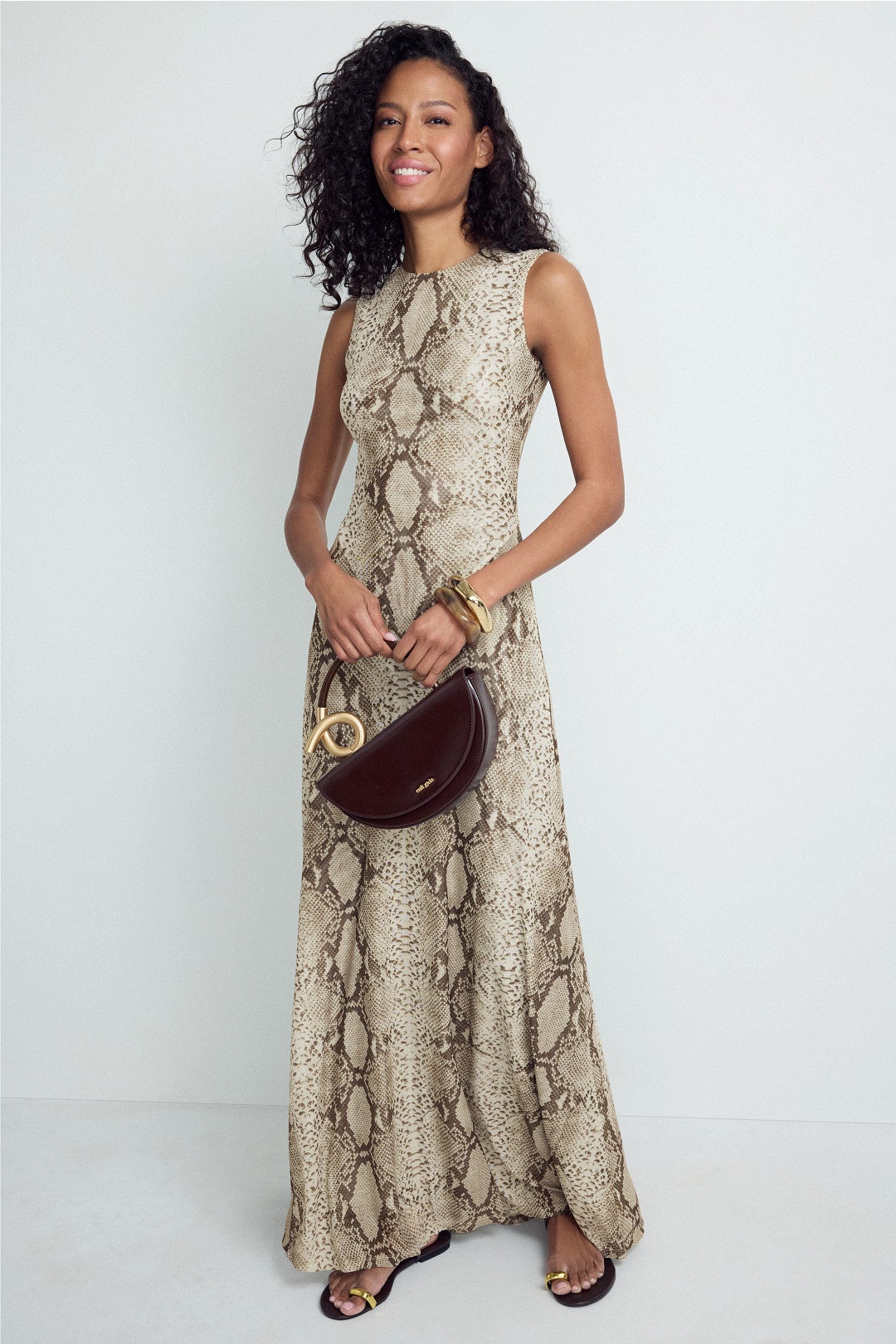 Uzina Snake Print Maxi Dress by Ronny Kobo 0