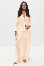 Sheer Rhinestone Pants by Ronny Kobo x RTR