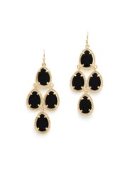 Black Chandelier Earrings by Slate & Willow Accessories