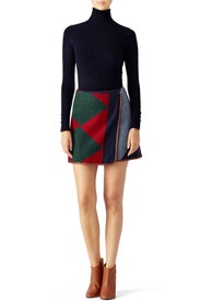 Cheval Patchwork Skirt by Tory Burch