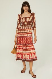 Printed Blue Hill Dress by Cara Cara New York