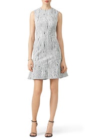 White Rustic Crackle Dress by Cut 25