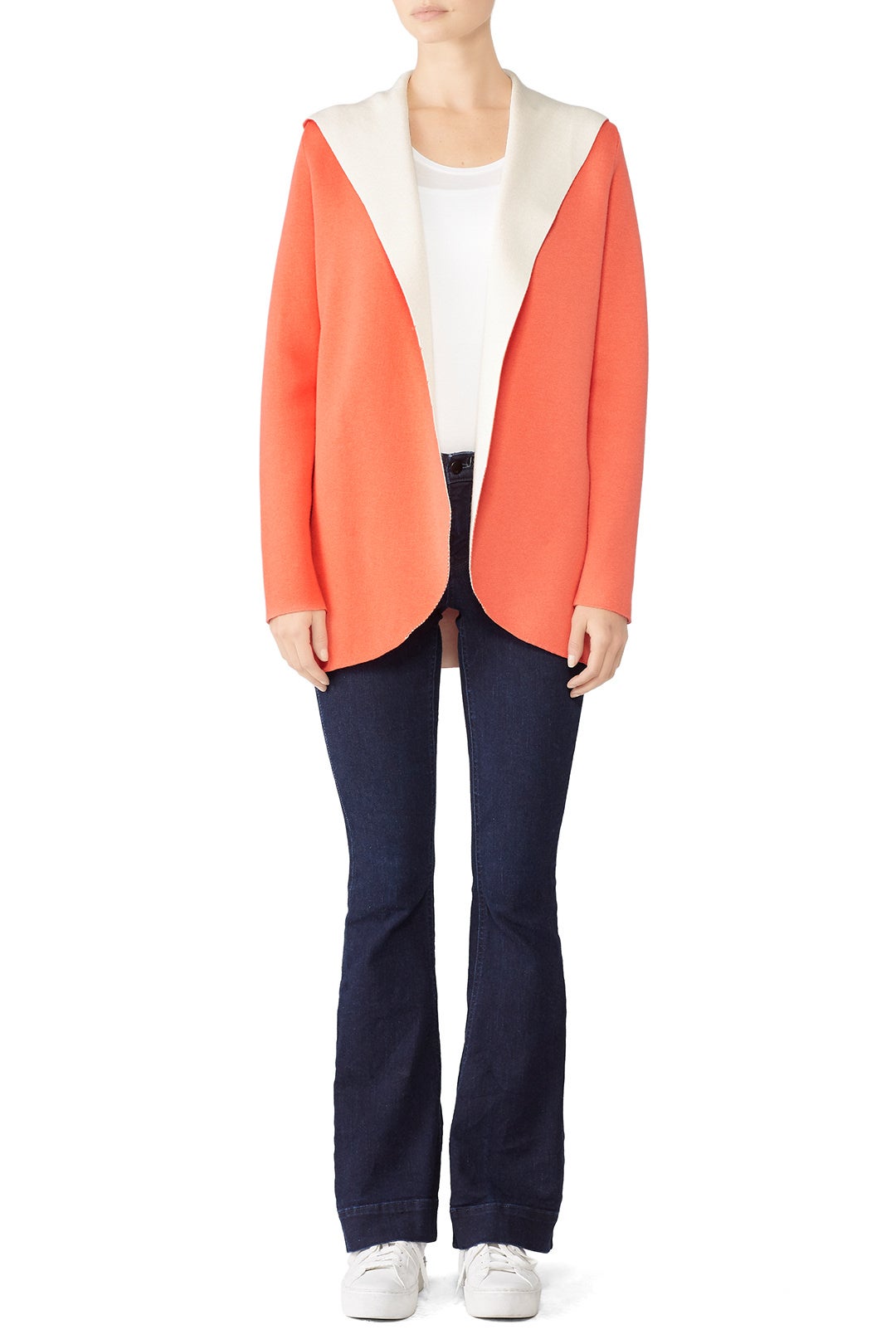 Orange Hugo Hooded Cardigan by DREYDEN 0