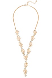 Crystal Lariat Necklace by Loren Olivia
