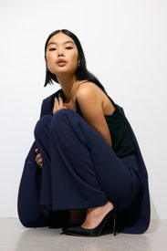 Navy Straight Leg Trouser by MICHAEL KORS