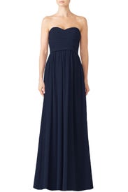 Navy Madeline Gown by Monique Lhuillier Bridesmaid