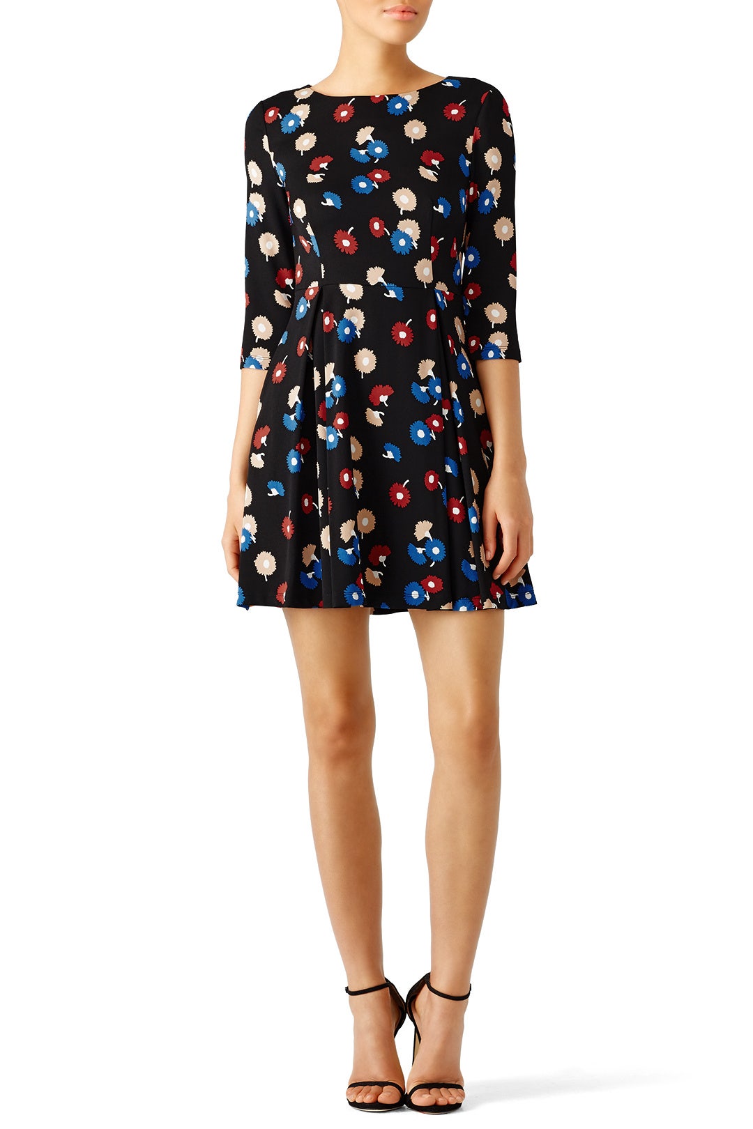 Abstract Floral Flare Dress by Suno 0