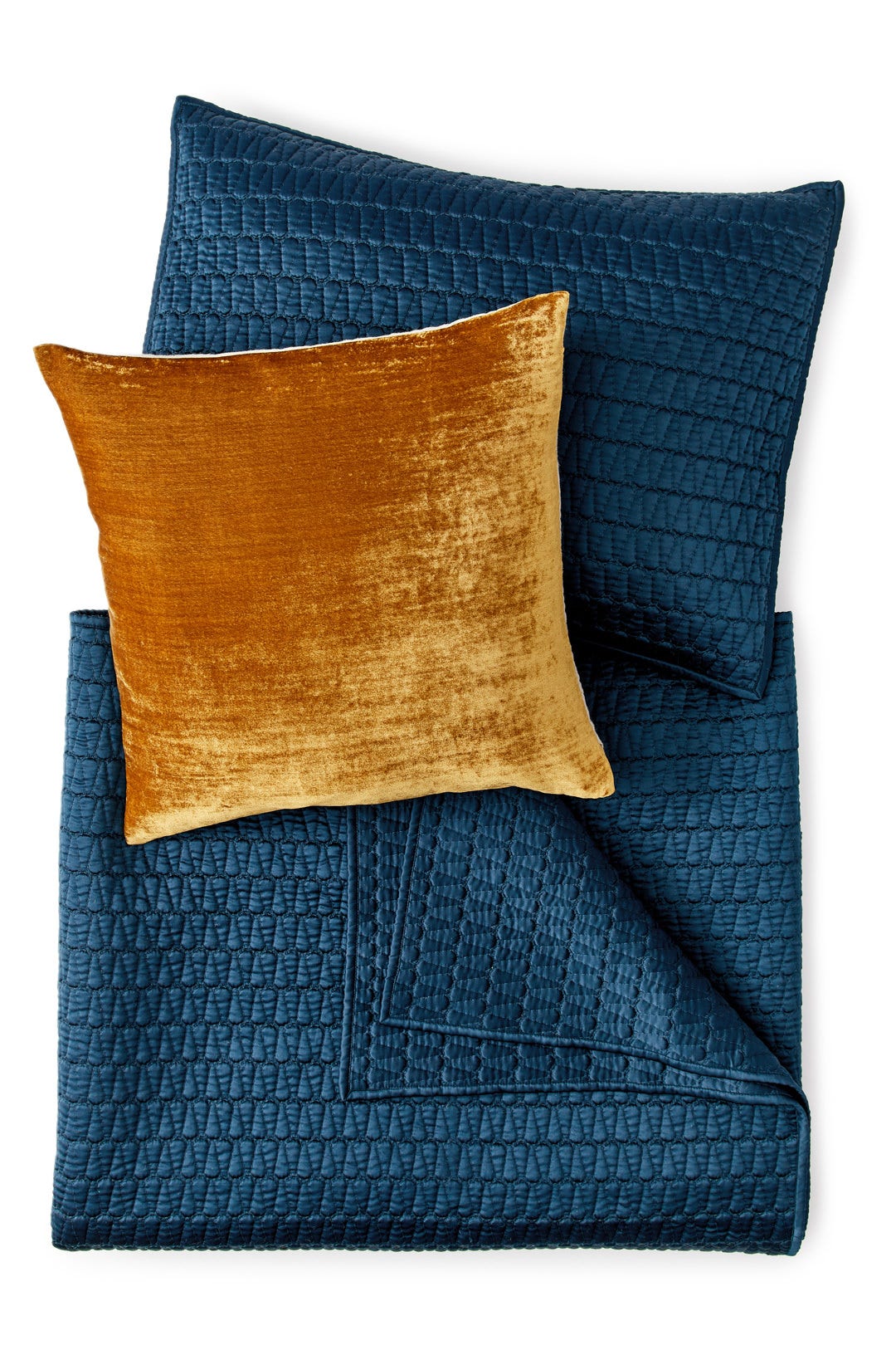 Full/Queen Gramercy Bedding Bundle- Blue by West Elm