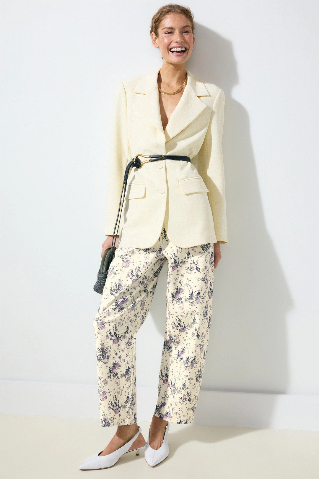 Printed Denim Cropped Pants by Adam Lippes x RTR 0