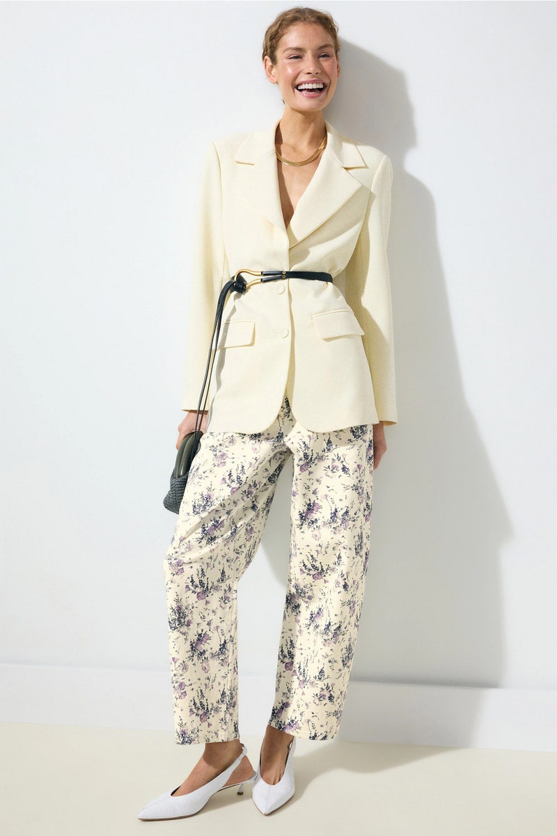 Printed Denim Cropped Pants by Adam Lippes x RTR - Photo 0