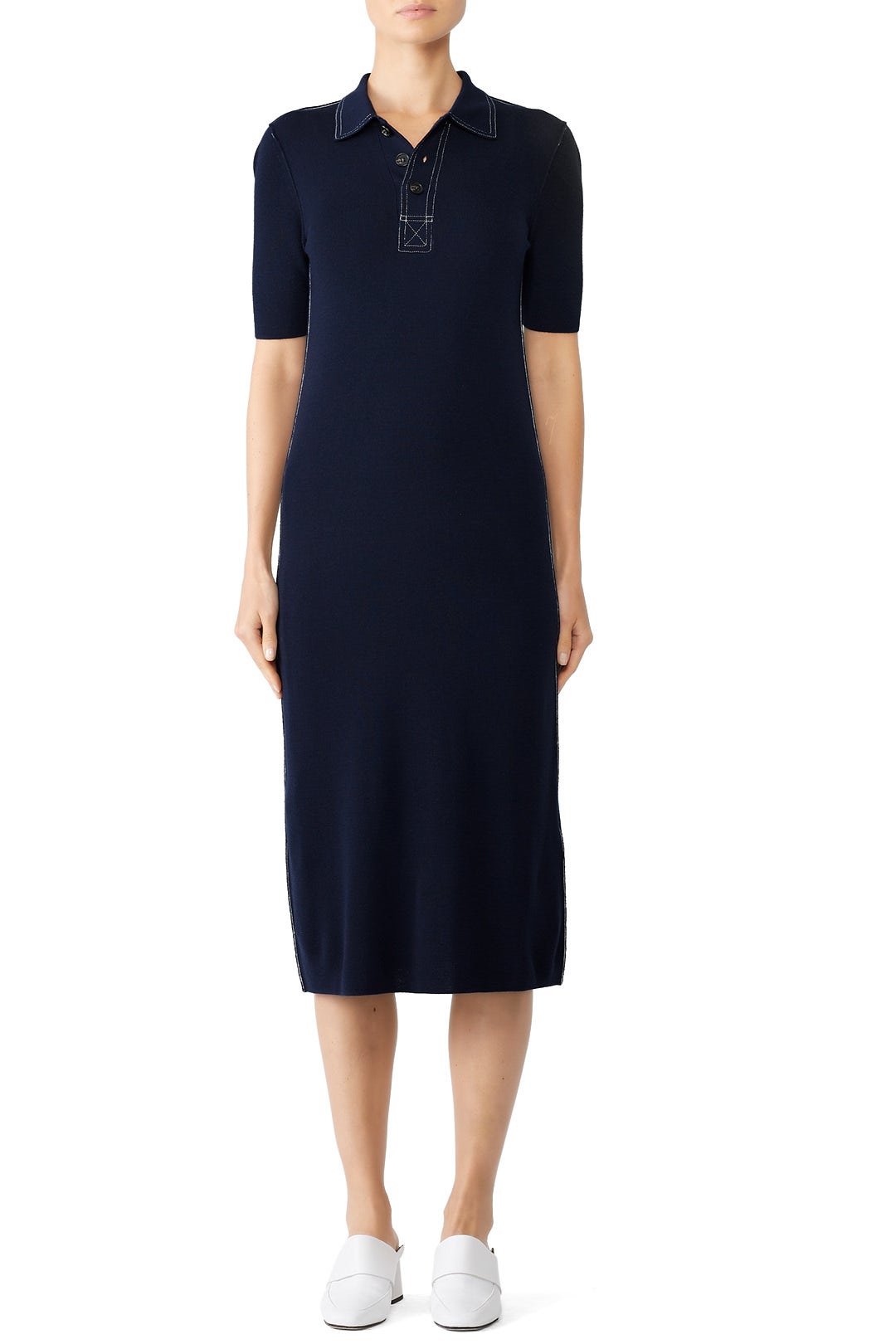 Navy Knit Shirtdress by Jil Sander Navy 0