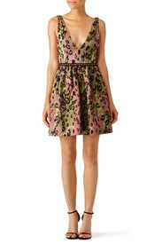Arielle Leopard Dress by Marchesa Notte