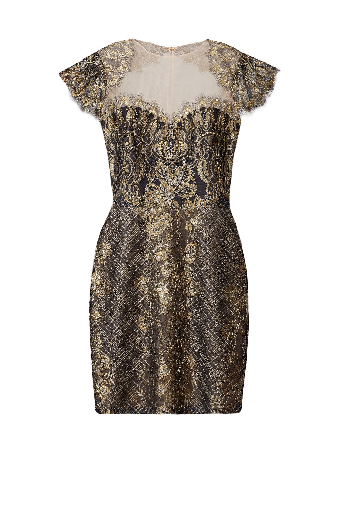 Golden Crest Sheath by Marchesa Notte 0