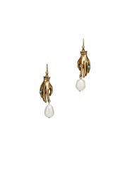 Hand And Pearl Earrings by Tory Burch Accessories