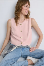 Button Front Sleeveless Top by Adam Lippes x RTR