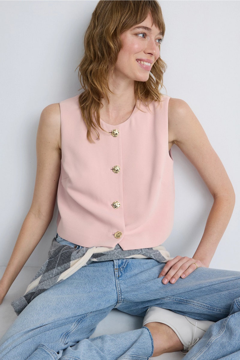 Button Front Sleeveless Top by Adam Lippes x RTR - Photo 0