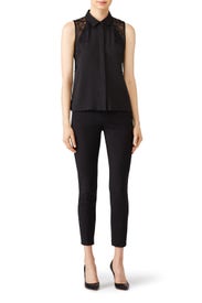 Black Vera Lace Shirt by Cooper & Ella