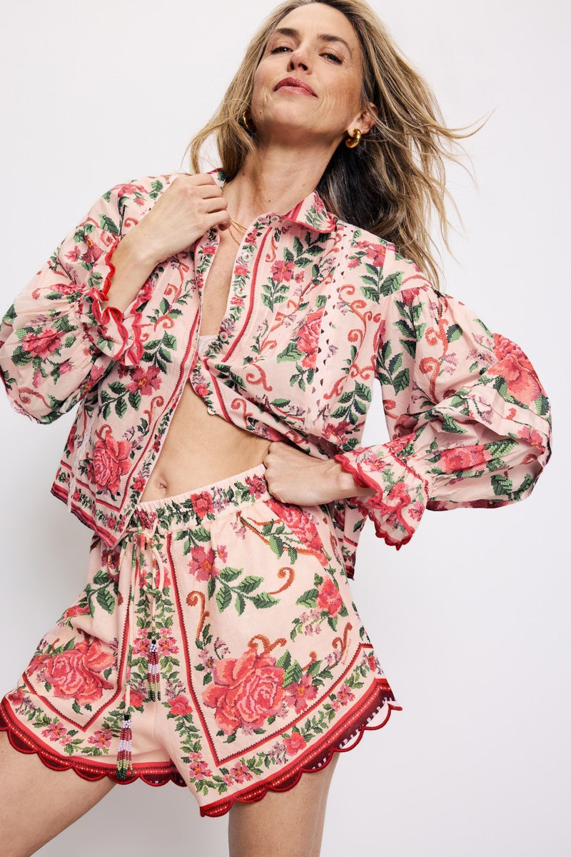 Flower Tapestry Pink Shorts by FARM Rio - Photo 0