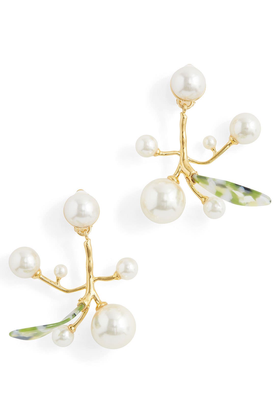 Pearl Beanstalk Chandelier Earrings by Lele Sadoughi 1