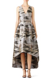 Silver Metallic Emerson Gown by MASON HOSKER