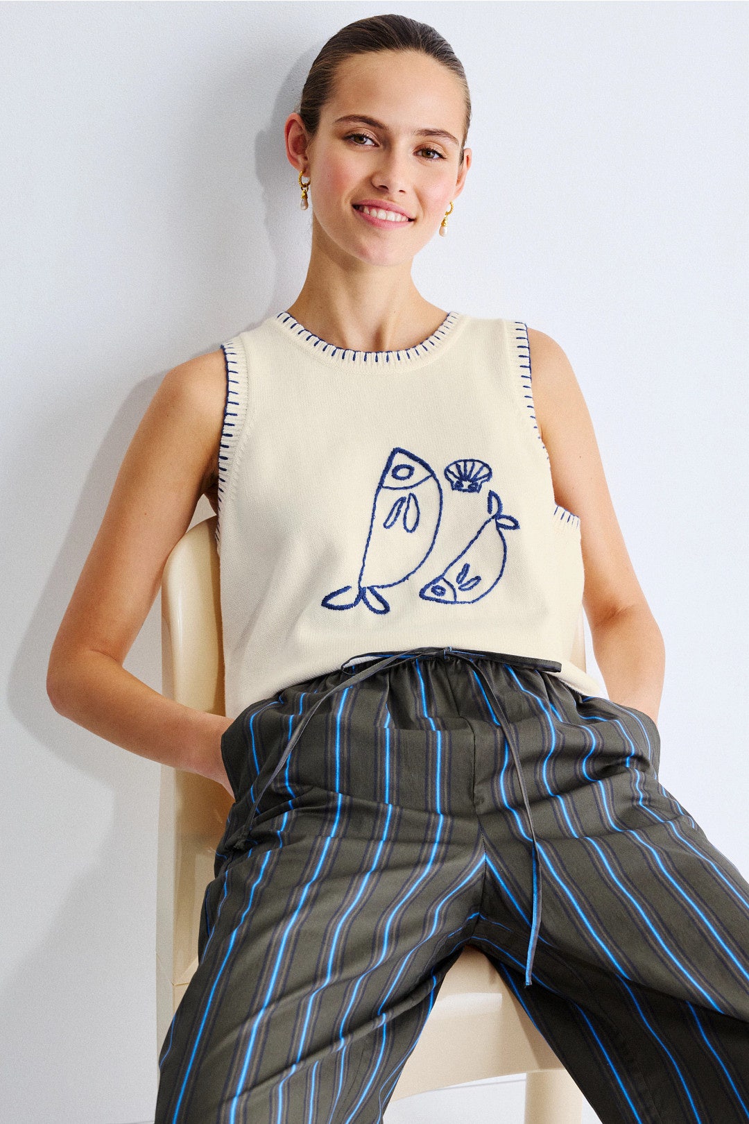 Jacquard Sweater Tank by Marine Layer 0