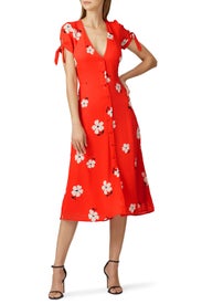Red Rosalinda Dress by Reformation