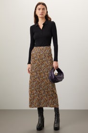 Chevron Maxi Skirt by Rosetta Getty