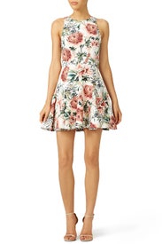 Orange Flora Print Dress by STYLESTALKER