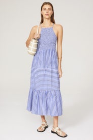 Striped Halter Midi Dress by Slate & Willow