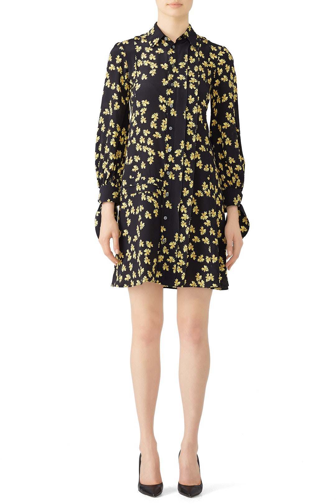 Pleated Floral Shirtdress by DEREK LAM 0